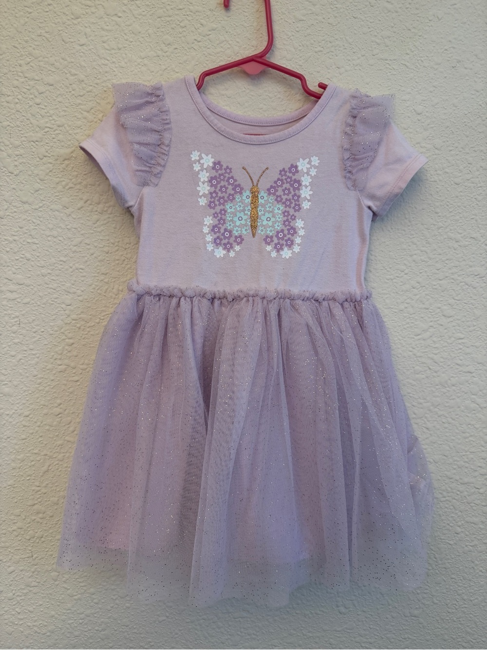 Cat & Jack Lilac Butterfly Tulle Dress